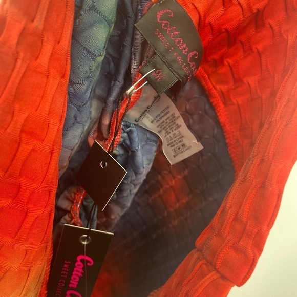 Honeycomb Textured Knit Tie Dye Biker Shorts Sz M By Cotton Candy - Picture 3 of 4